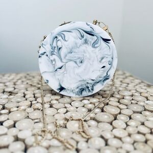 Ramla | Infinity Round Marble Crossbody Handbag NEW Handmade $190